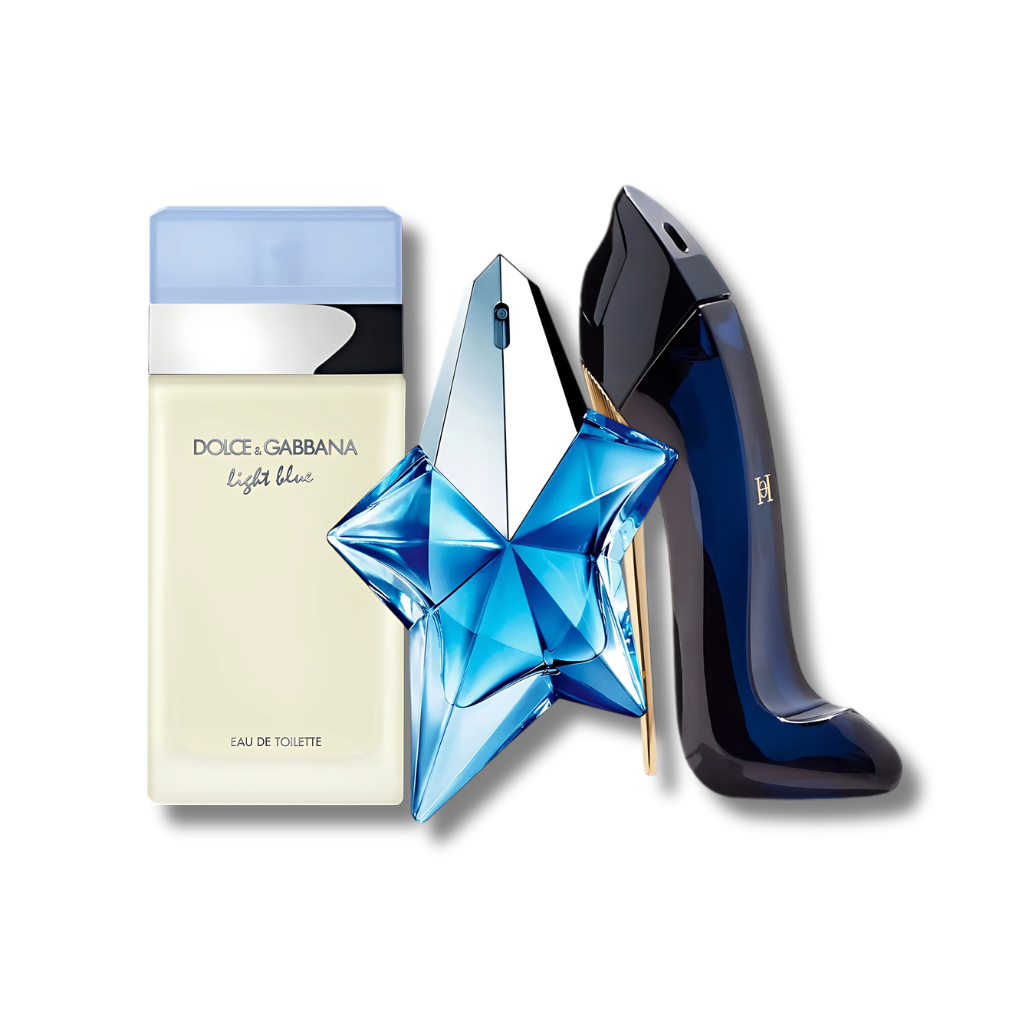 Set mit 3 Parfums: Light Blue, Good Girl und Angel – je 100 ml