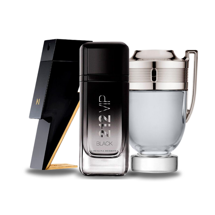 Set mit 3 Bad Boy Parfums, 212 VIP Black und Invictus, je 100 ml