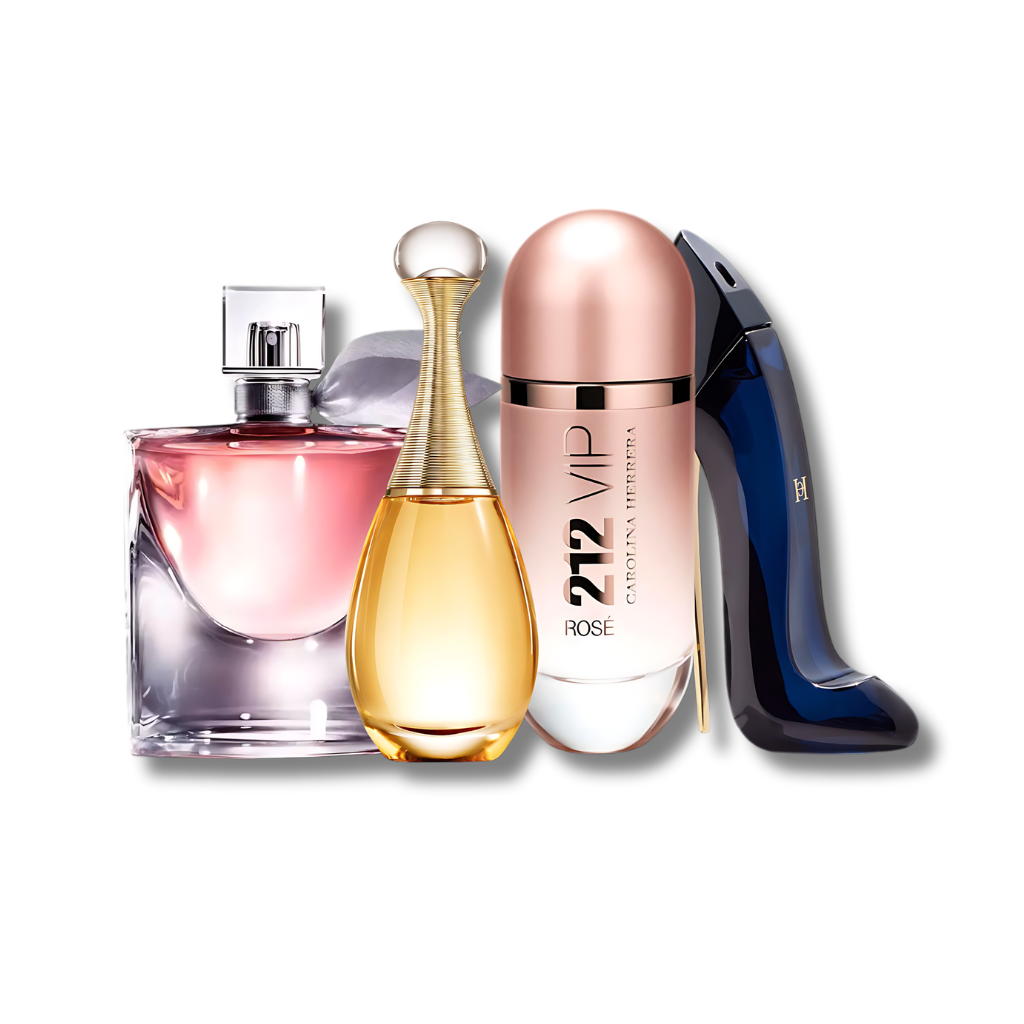 Set mit 4 Jadore-Parfums, 212 VIP Rosé, La Vie est Belle &amp; Good Girl 100 ml