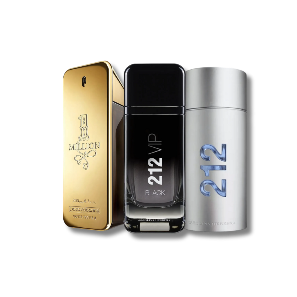 Set mit 3 Parfums: 1 Million, 212 VIP Black und 212 Men, je 100 ml